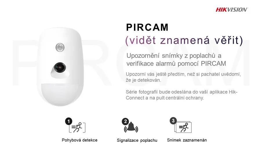 AX PRO bezdrátový PIRCAM detektor (DS-PDPC12P-EG2-WE) - Obrázek 3
