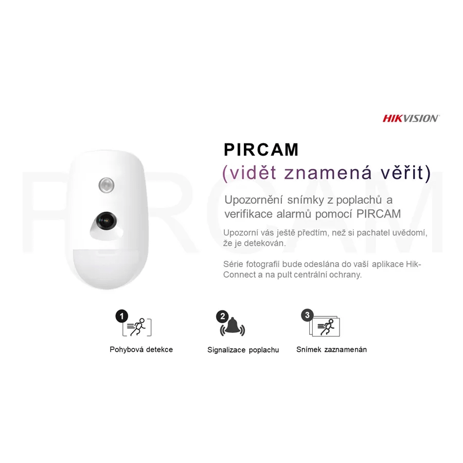 AX PRO bezdrátový PIRCAM detektor (DS-PDPC12PF-EG2-WE) - Obrázek 2