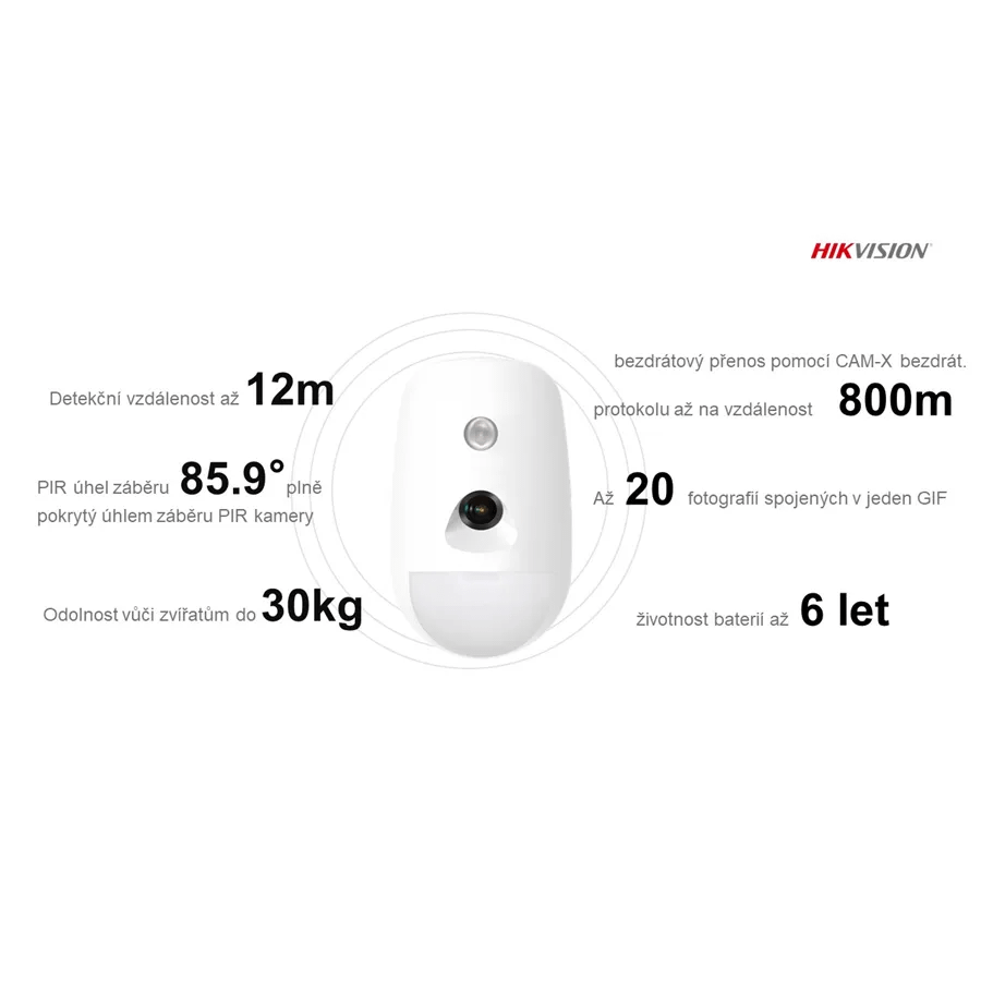 AX PRO bezdrátový PIRCAM detektor (DS-PDPC12PF-EG2-WE) - Obrázek 6